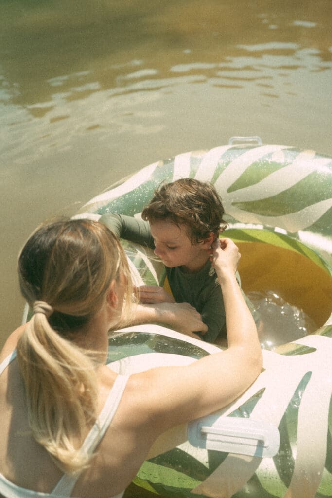 family lifestyle photography session at lake allatoona, a day playing at the lake