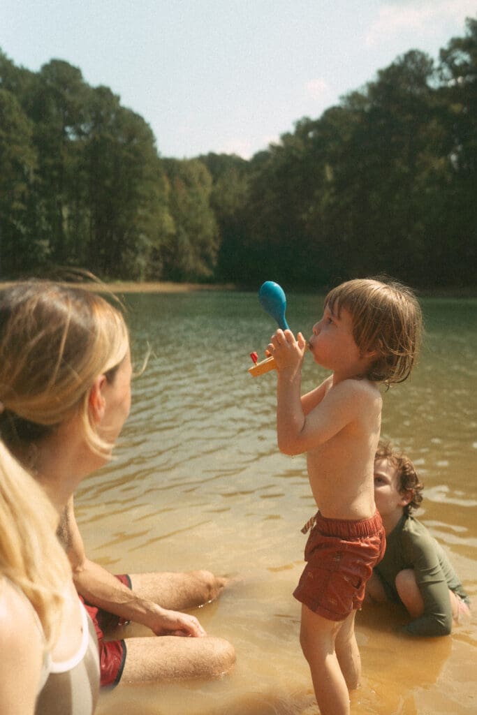 family lifestyle photography session at lake allatoona, a day playing at the lake