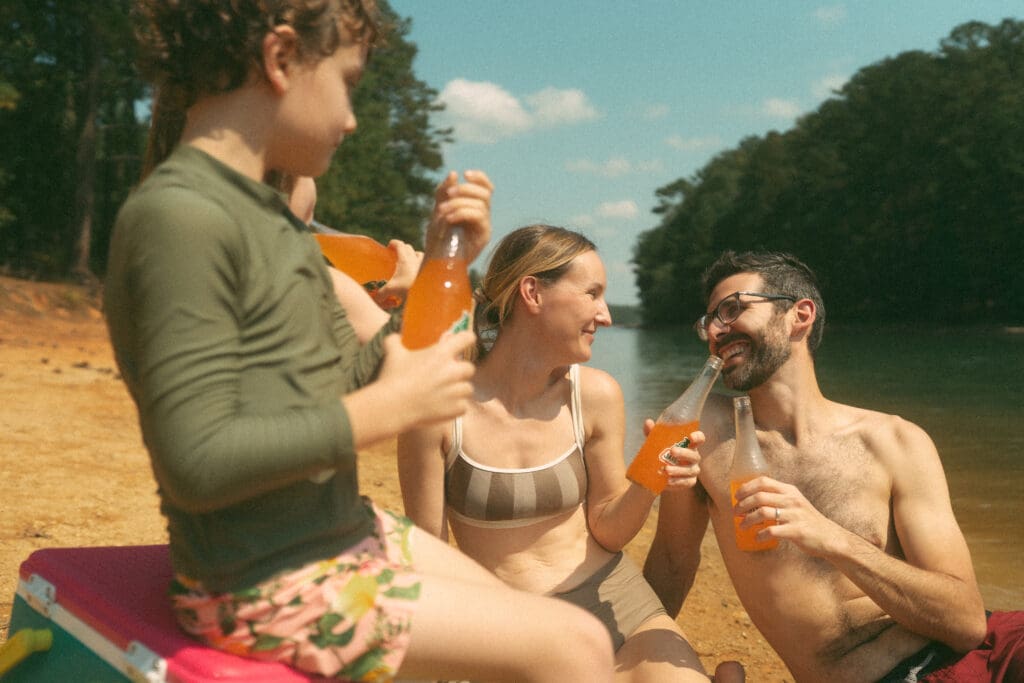family lifestyle photography session at lake allatoona, a day playing at the lake